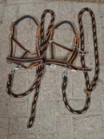 Halster shet zwart-oranje, Dieren en Toebehoren, Paarden en Pony's | Hoofdstellen en Tuigage, Ophalen of Verzenden, Zo goed als nieuw