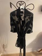 Ribkoff semitransparante blouse zwart noppen ceintuur maat M, Kleding | Dames, Maat 38/40 (M), Verzenden, Zwart, Joseph Ribkoff