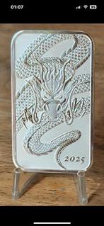 Rectangular dragon 2025 in capsule UNC., Verzenden, Zilver