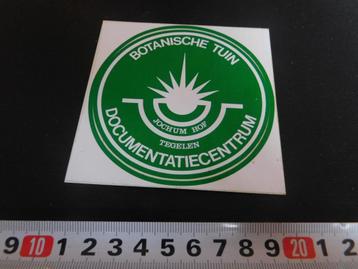 sticker Tegelen JOCHEM HOF Botanische Tuin Documentatiecent beschikbaar voor biedingen