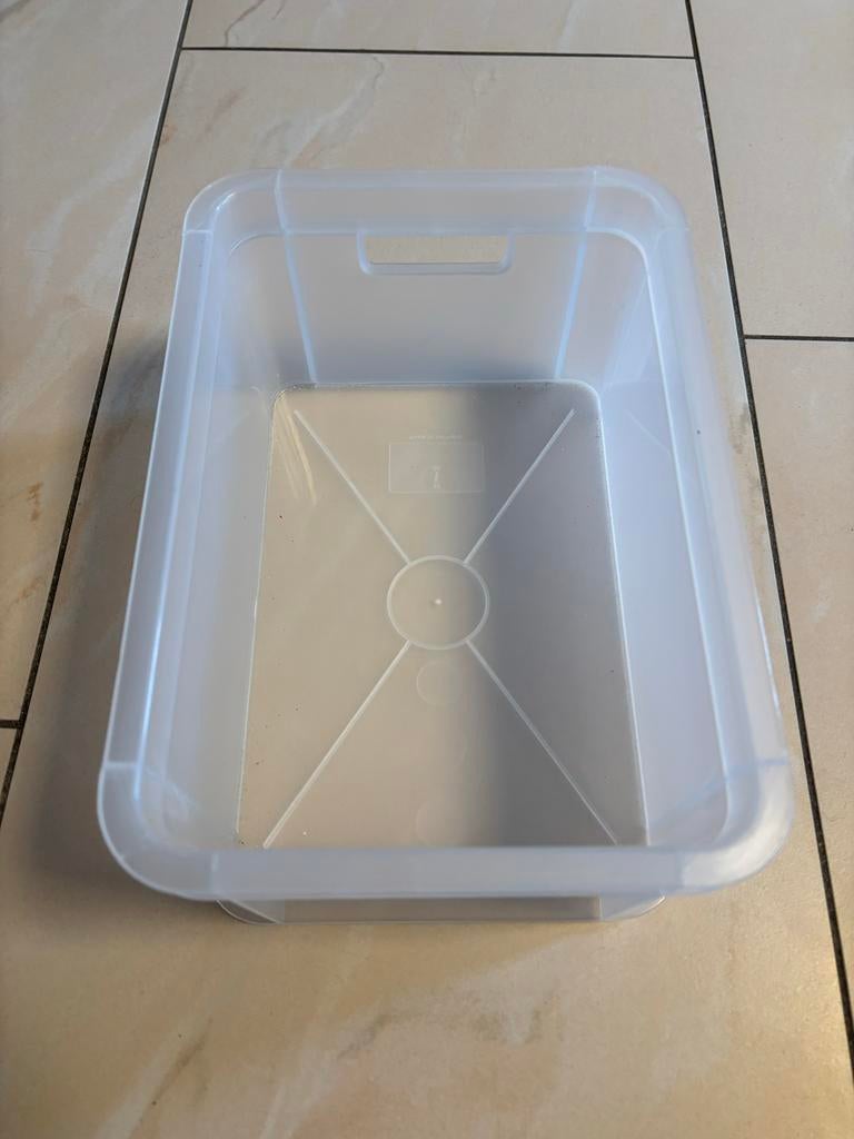 Stevige Opbergboxen - Stapelbaar - inhoud 22x15x10, Doe-het-zelf en Verbouw, Kratten en Dozen, Gebruikt, Bak of Kist, Minder dan 50 cm