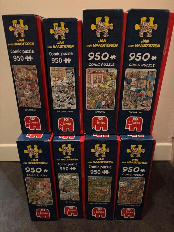 Puzzels Jan van Haasteren 950 stukjes, Hobby en Vrije tijd, Denksport en Puzzels, Zo goed als nieuw, 500 t/m 1500 stukjes, Ophalen of Verzenden