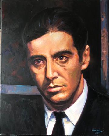 Alex L- The Godfather-Michael Corleone-Handgeschilderd(100%) beschikbaar voor biedingen