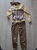 Carnaval Trainingspak Tijger Goud - Maat xs, Carnaval, Ophalen of Verzenden, Zo goed als nieuw, Maat 36 (S)