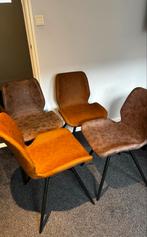 4 Eetkamerstoelen, Ophalen, Gebruikt, Bruin, Vier