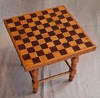 Vintage Schaaktafeltje / Bijzettafeltje, Ophalen, Minder dan 45 cm, Minder dan 55 cm, Vierkant