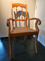 Mooie antieken houten stoel met rieten zitting, Antiek en Kunst, Ophalen