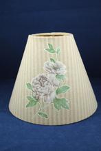 2 x vintage lampenkap stof, bruin gestreept met bloemen. 6C8, Tweedehands verkoop, Tweedehands verkoop, Gebruikt, Ophalen of Verzenden