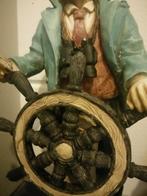 2 PRACHTIGE OUDE MARITIEME BEELDEN ALS SET TE KOOP 40+30 CM, Gebruikt, Overige typen, Ophalen of Verzenden, X