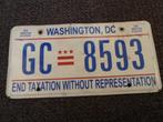 Kentekenplaat licenseplate Washington DC 2 USA, Verzamelen, Gebruikt, Verzenden