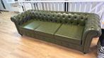 Chesterfield groen nieuw, 150 tot 200 cm, Chesterfield, Ophalen of Verzenden, Rechte bank
