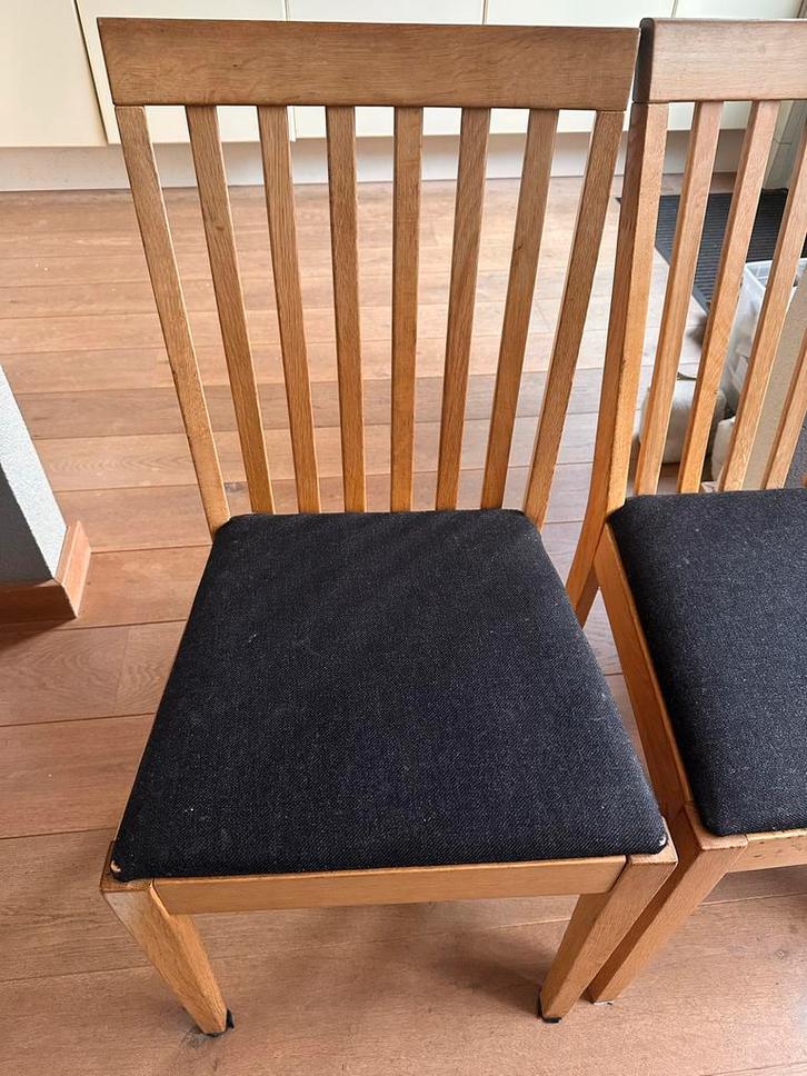 6 Eetkamerstoelen - Opknapper, Huis en Inrichting, Stoelen, Gebruikt, Vijf, Zes of meer stoelen, Hout, Zwart, Ophalen