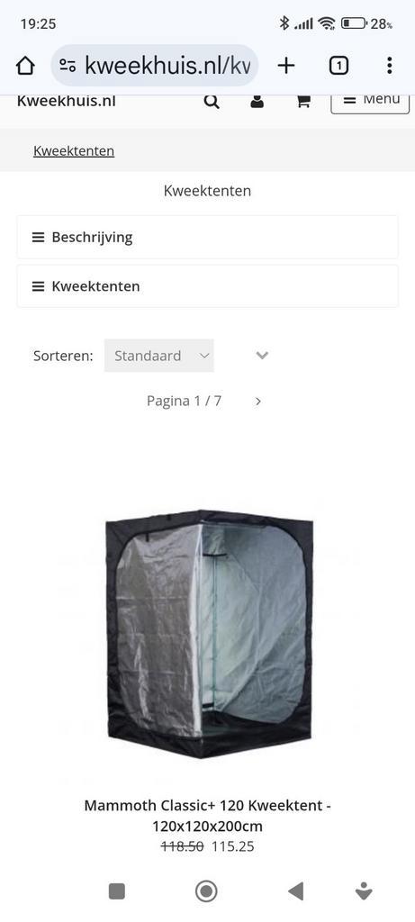 Kweektent 120x120x200cm plus filters en afzuigers. (Lees), Tuin en Terras, Kweekspullen, Gebruikt, Kweektent, Ophalen of Verzenden