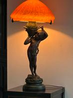 Oude grote Art d France Tafellamp Art deco stijl 78 cm, Ophalen