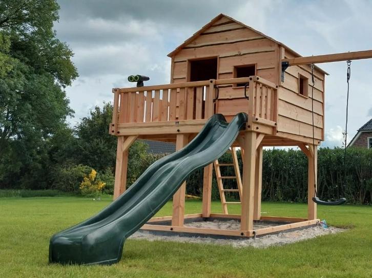 BOOMHUT XL speeltoren speelhuis klimtoren speeltoestel, Kinderen en Baby's, Speelgoed | Buiten | Speeltoestellen, Nieuw, Brandweerpaal