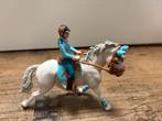 Schleich Ruiter in Turkoois met Wit Paard – compleet, Ophalen of Verzenden, Zo goed als nieuw