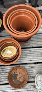Gratis Terra Plantenpotten Meerdere Formaten, Tuin en Terras, Bloempotten, Ophalen, Gebruikt, Rond, Tuin