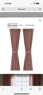 IKEA Lenda Gordijnen Bruinrood - 140x300 cm, Huis en Inrichting, Stoffering | Gordijnen en Lamellen, 100 tot 150 cm, Rood, 200 cm of meer