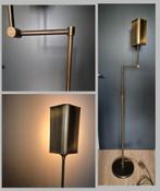 Klassieke koperkleurige vloerlamp, hoogte verstelbaar, Ophalen