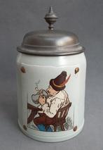 Jaar 1903 METTLACH Steengoed Gres Bierpint Bier Pint Pul, Antiek en Kunst, Antiek | Keramiek en Aardewerk, Ophalen of Verzenden