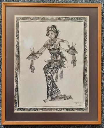  Prent Balinese danseres. beschikbaar voor biedingen