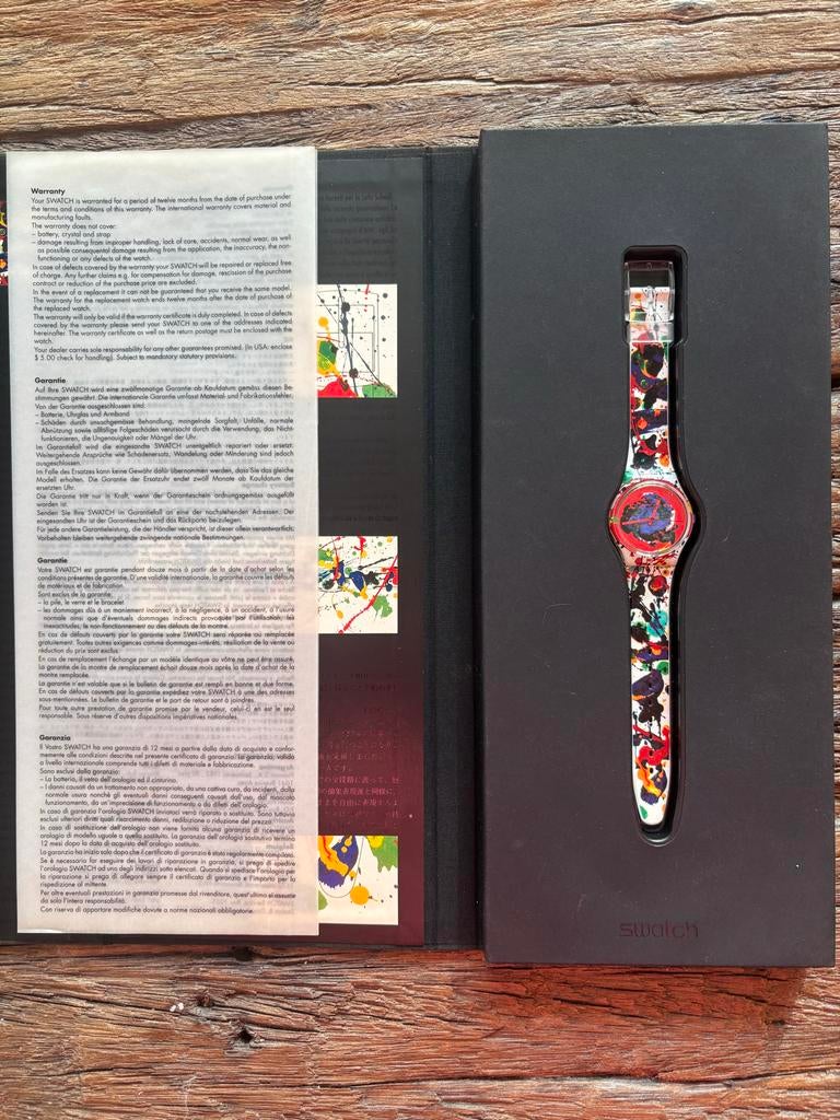 Swatch Art Special Sam Francis GZ123 - 1992 Limited Edition, Kunststof, Polshorloge, Swatch, Kunststof