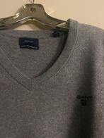 GANT Lamswollen V-hals Trui Grijs,maat 2Xl valt XL, Kleding | Heren, Truien en Vesten, Ophalen of Verzenden, Zo goed als nieuw
