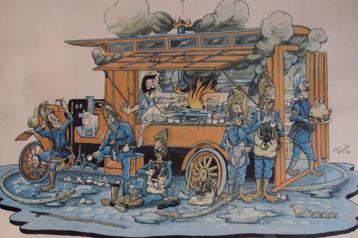 Vintage komische print (1976) beschikbaar voor biedingen