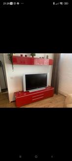 Ikea tv meubel Ikea besta burs rood, Huis en Inrichting, Ophalen of Verzenden, Rood hoogglans, Zo goed als nieuw
