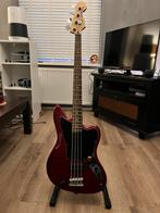 Fender Squier Jaguar Basgitaar Incl. accessoires, Ophalen of Verzenden, Gebruikt, Elektrisch