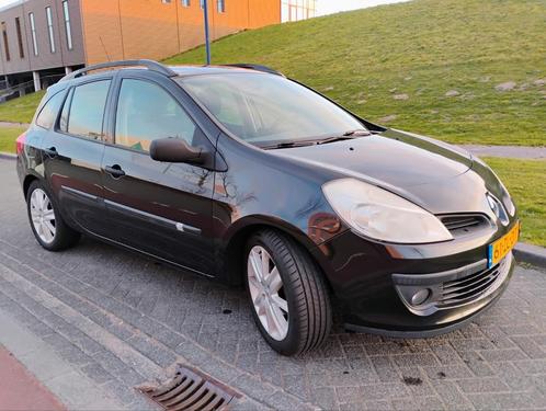 Renault Clio Estate 2008 Zwart + Airco/Cruise/Bluetooth, Auto's, Renault, Particulier, Clio, Airbags, Airconditioning, Bluetooth