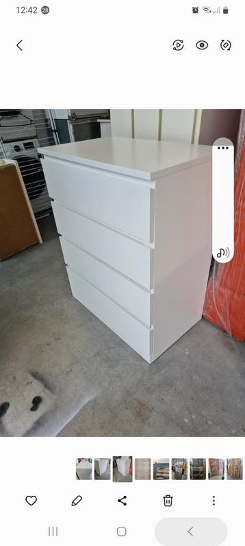 Mooie ikea malm ladekast met 4 ruime lades