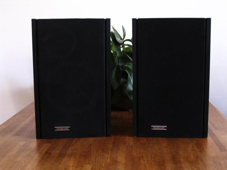 80's Studiocraft (Bose) 2-weg boxen vintage, Audio, Tv en Foto, Luidsprekers, Gebruikt, Front, Rear of Stereo speakers, Minder dan 60 watt