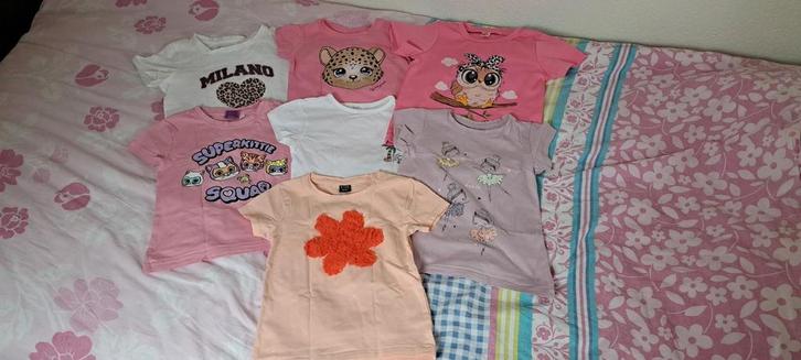 Zomerkleding Meisjes: T-shirts, Jurken, Korte Broeken, Kinderen en Baby's, Kinderkleding | Maat 104, Zo goed als nieuw, Meisje