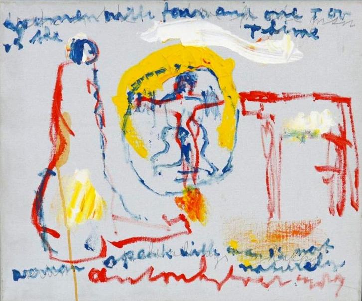 ===Anton Heyboer 1924-2005===doek 50 x 60 cm===, Antiek en Kunst, Kunst | Schilderijen | Modern, Ophalen of Verzenden