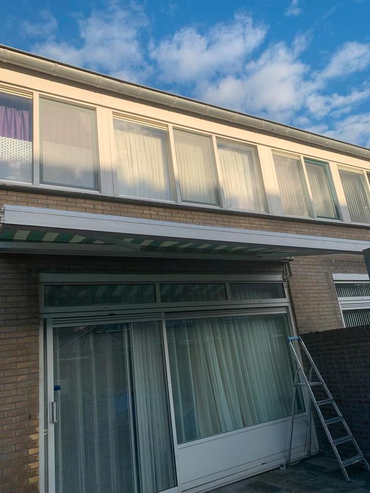 Elektrische kinkarem zonnescherm 450 cm In nette staat., Tuin en Terras, Zonneschermen, Gebruikt, Knikarmscherm, 150 tot 300 cm