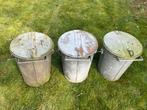 3 zinkel vuilnis emmers, Ophalen, Zo goed als nieuw, Minder dan 50 cm