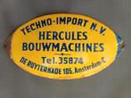 Emaille bord Hercules Bouwmachines A'dam van  Herblot.., Antiek en Kunst, Antiek | Emaille, Ophalen of Verzenden