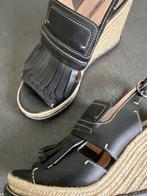 J76 Nieuw: Floris van Bommel maat 36 sleehak sandalen zwart, Zwart, Floris van Bommel, Nieuw, Sandalen of Muiltjes
