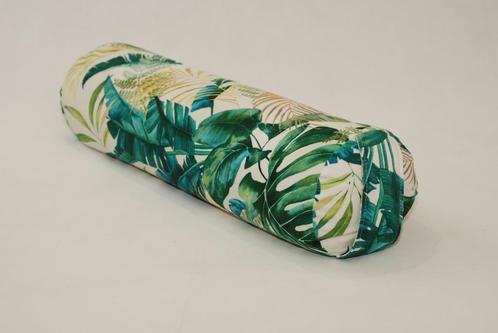 LEOLTE Bolster yoga ronde kussen 70cm x 20cm Monstera Green, Sport en Fitness, Yoga en Pilates, Nieuw, Yoga-accessoire, Ophalen of Verzenden