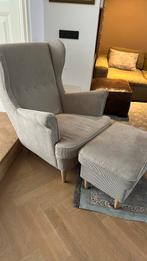 Ikea Wing Chair with Matching Footstool, Ophalen, Zo goed als nieuw
