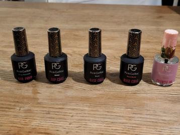 Pink Gellac basis materialen, base, prep, shine, vijlen, e.d beschikbaar voor biedingen