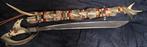 Kalimantan DAYAK Headhunters Mandau Sword & Knife & Scabbard, Ophalen