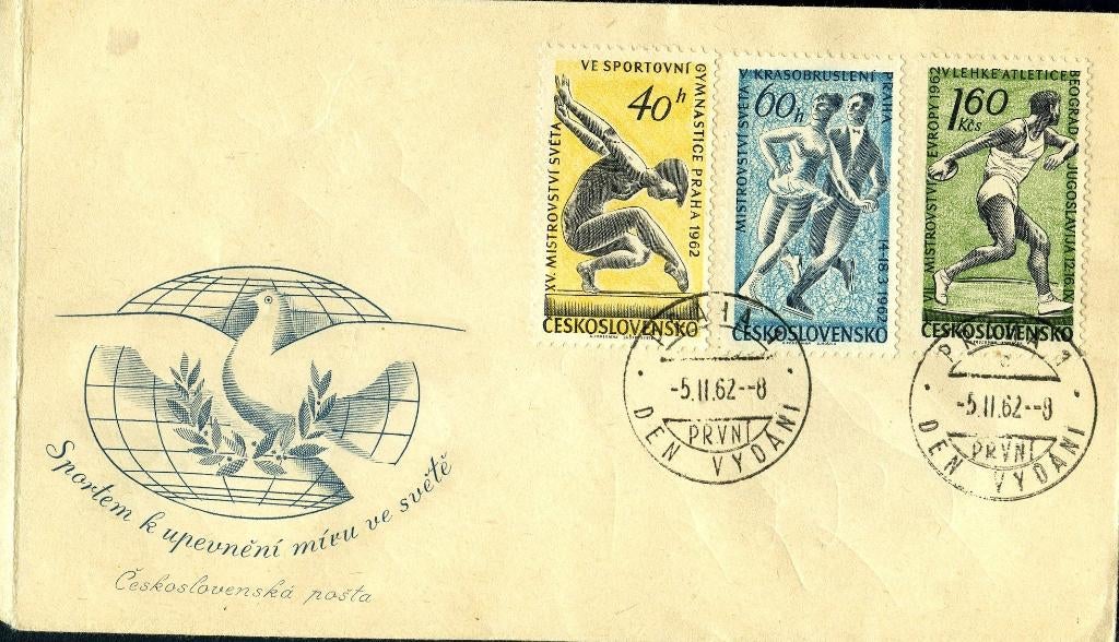 Tsjechoslowakije c628 Vogel Ballet IJsdans Discuswerpen, Verzenden, Onbeschreven, Europa