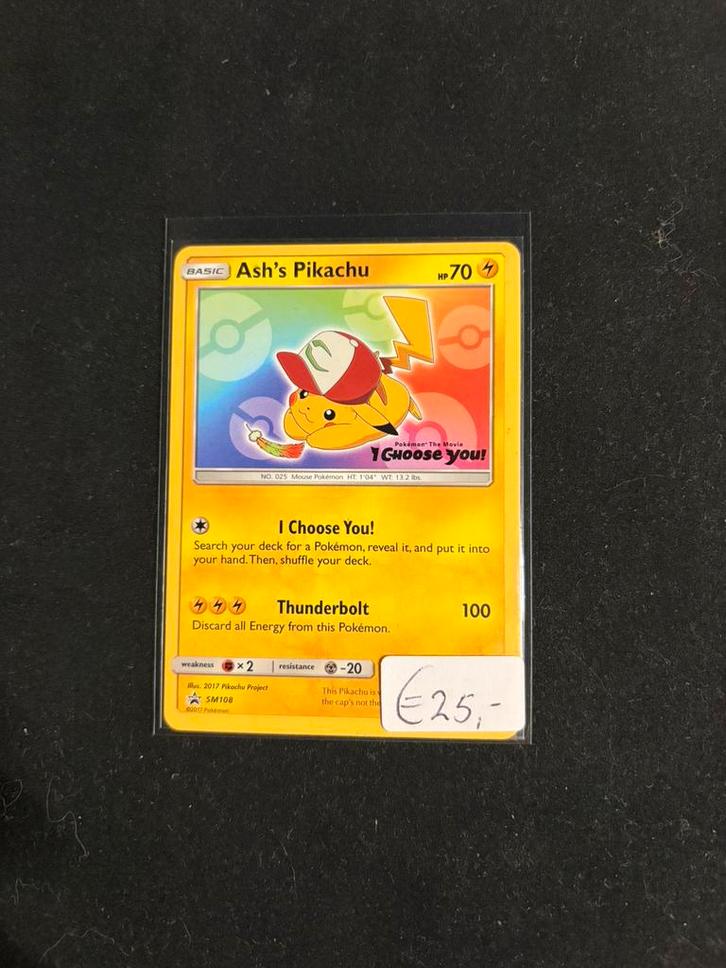Ash's Pikachu Sm108- I Choose You Moevie promo Pokemon kaart, Hobby en Vrije tijd, Verzamelkaartspellen | Pokémon, Zo goed als nieuw