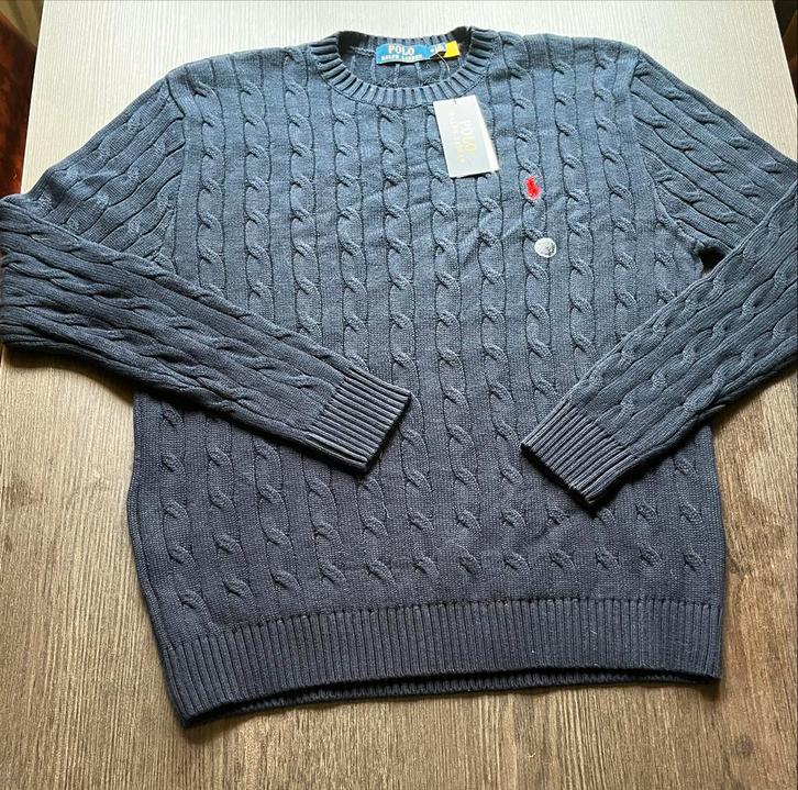 Ralph Lauren Knit Trui Maat M, Kleding | Heren, Truien en Vesten, Zo goed als nieuw, Maat 48/50 (M), Grijs, Ophalen of Verzenden