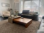 Natuzzi Lederen Bankstel + Salontafel - Italiaans Design, Ophalen, Gebruikt, 75 tot 100 cm