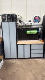 Metalen Kast met Werkbank, 3 Lades & Planken, Ophalen, Gebruikt, Minder dan 70 cm