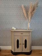 Gerestyled vintage kastje | Mat zwart & taupe, Ophalen, Zo goed als nieuw, 25 tot 50 cm, 50 tot 100 cm