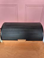 Nordic Broodtrommel Bamboe Hout - Zwart, Huis en Inrichting, Keuken | Keukenbenodigdheden, Ophalen of Verzenden, Gebruikt